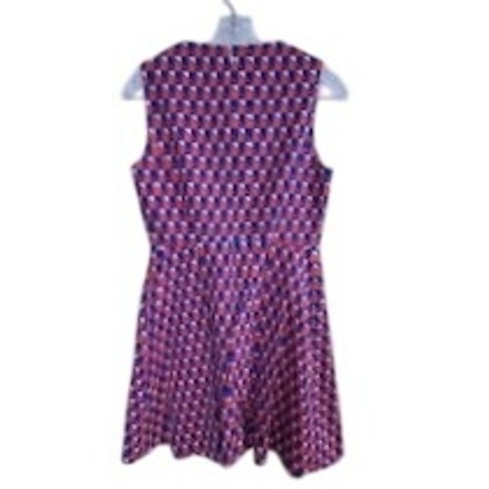 Kate Spade New York Annie Florence Sleeveless Fit/Flare Geomet Print Dress Sz 12